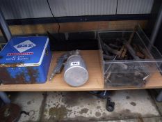 A large box of allen keys , paint sprayer and camping cooker - Collection Only