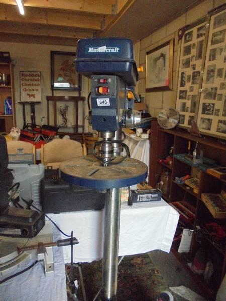 A Mastercraft pedestal drill. COLLECT ONLY.