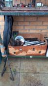 A motorcycle cylinder head & spokes etc. COLLECT ONLY