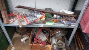 2 shelves of tools & HD crow bars COLLECT ONLY