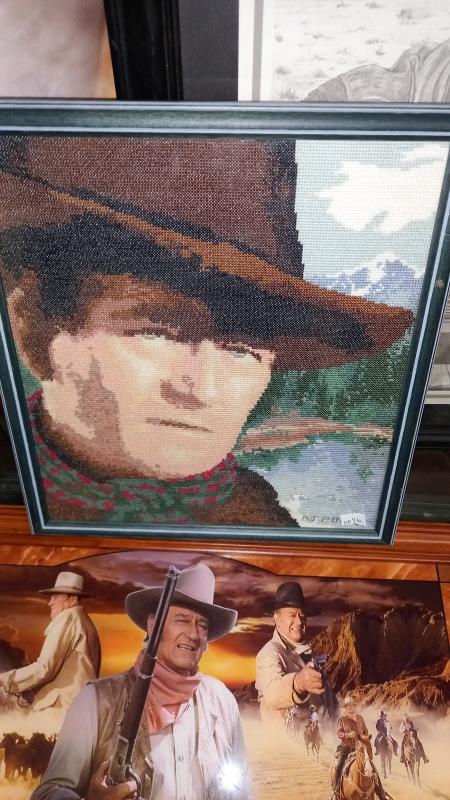 A quantity of John Wayne related items including LE of 95 John Wayne knife a/f, bugle, plaque, - Image 4 of 9