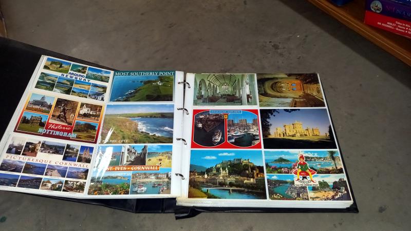 2 albums of mostly colour postcards or Cornwall, Wales, Devon etc - Collection only - Image 3 of 4