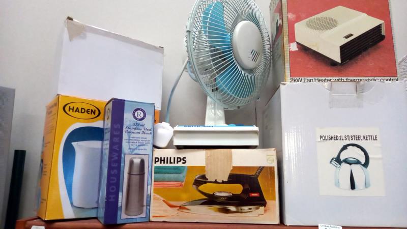 A quantity of miscellaneous electrical items including fans, iron & kettle etc. - Image 2 of 3