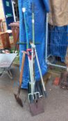 A quantity of garden tools including fork, lawn edger & shears etc. COLLECT ONLY