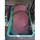 A box of sanding disks 9 inch - Collection Only