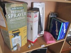 A mixed lot including Pressure Sprayer, hand blender etc