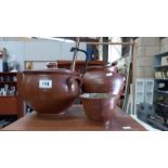 A Stoneware cooking pot with lid and storage jar (no lid) & a Victorian Jelly Mould