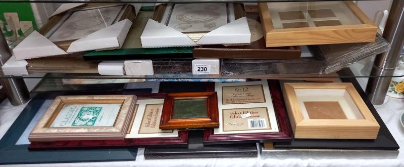 A good selection of new & old stretched picture frames