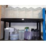 A Large quantity of Kitchen Storage Containers (2 shelves)