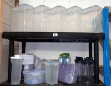 A Large quantity of Kitchen Storage Containers (2 shelves)