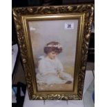 A Print of Young Girl in a Lovely Gilt Frame