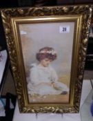 A Print of Young Girl in a Lovely Gilt Frame
