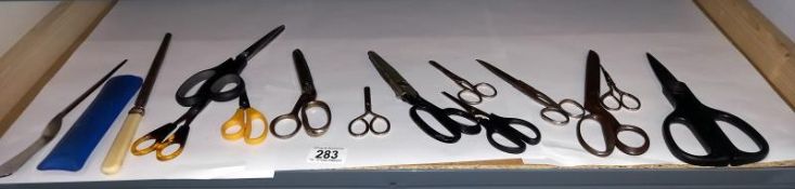 A quantity of scissors