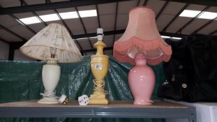3 table lamps - collection only