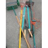 A quantity of garden tools