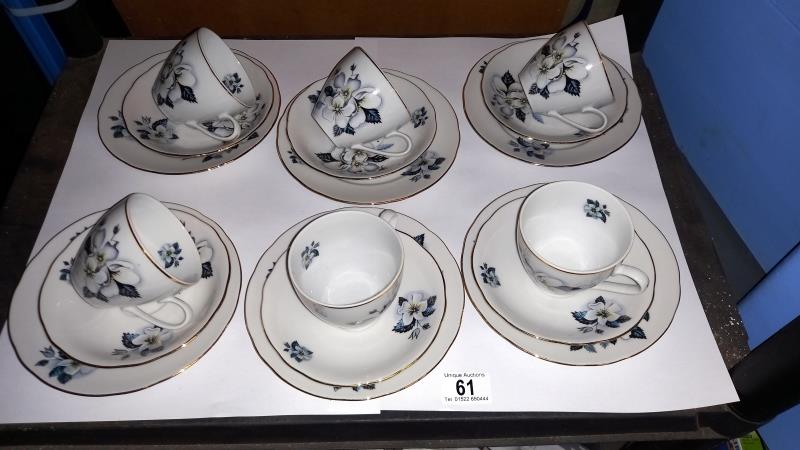 An 18 piece Bohemian Czechoslovakian China tea set - Image 2 of 3