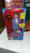 A boxed Thunderbirds talking action figure