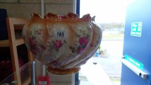 A large Victorian pottery jardinier A/F