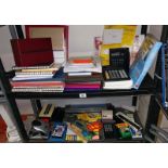 2 Shelves of Office Items Including Many New Note books etc