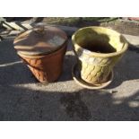 Pair of old pots, one with lid - Collection Only