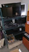 A quantity of TV's & monitors including Toshiba DVD player etc. (job lot)