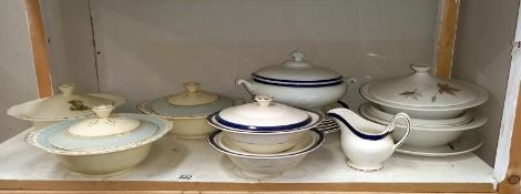 A quantity of Royal Doulton tumbling leaves tureens and others