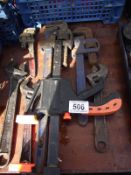 Adjustable wrench's stiltsons,clamps etc - Collection Only