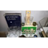 Two boxed Irish coffee set, 4 pieces of Irish Wade