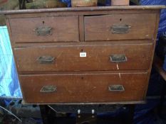 A 2 over 2 Victorian chest of draws - Collection Only