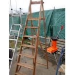 A 7 step wooden step ladder