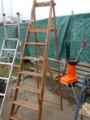 A 7 step wooden step ladder
