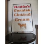 A Roddas Clotted Cream sign