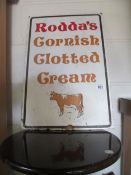 A Roddas Clotted Cream sign