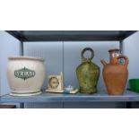 A pot, bread bin & Victorian jugs COLLECT ONLY