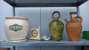 A pot, bread bin & Victorian jugs COLLECT ONLY