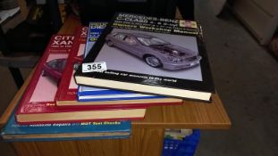 A quantity of Haynes manuals including Mercedes-Benz C-Class