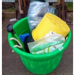 A green garden waste tub & other buckets etc. COLLECT ONLY