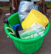 A green garden waste tub & other buckets etc. COLLECT ONLY