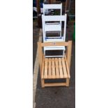 3 folding wooden garden chairs COLLECT ONLY