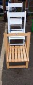 3 folding wooden garden chairs COLLECT ONLY