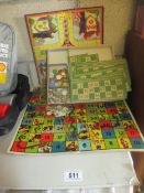 Vintage games including Snakes and Ladders