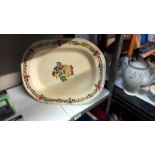 A Large Adams Titian ware Lakewood meat plate