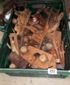 A quantity of vintage carpenters planes including Stanley