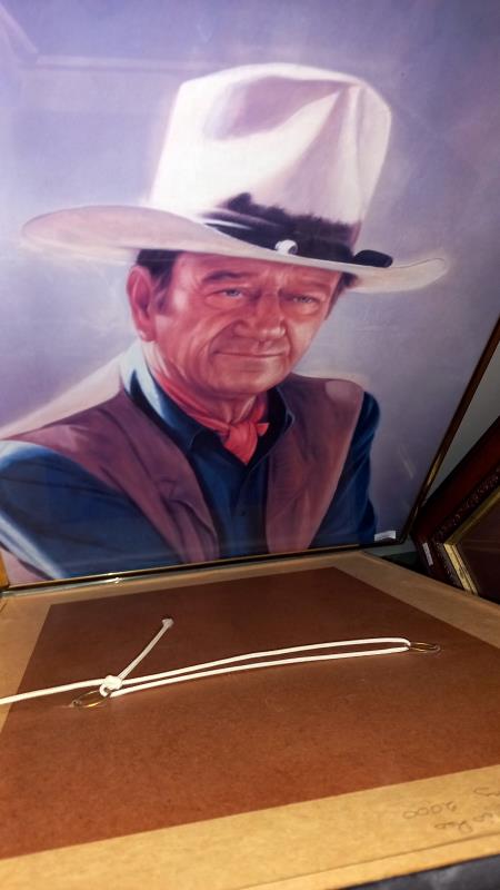 A quantity of John Wayne related items including LE of 95 John Wayne knife a/f, bugle, plaque, - Image 7 of 9
