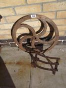 A metal cast iron wheel - Collection Only