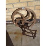 A metal cast iron wheel - Collection Only