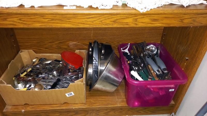 A large quantity of stainless steel flatware cultery etc - Collection only