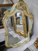 A French style framed mirror, COLLECT ONLY.