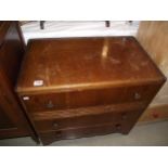 A 1950's oak bedroom chest of drawers, COLLECT ONLY