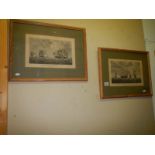 A pair of framed and glazed nautical engravings, COLLECT ONLY.